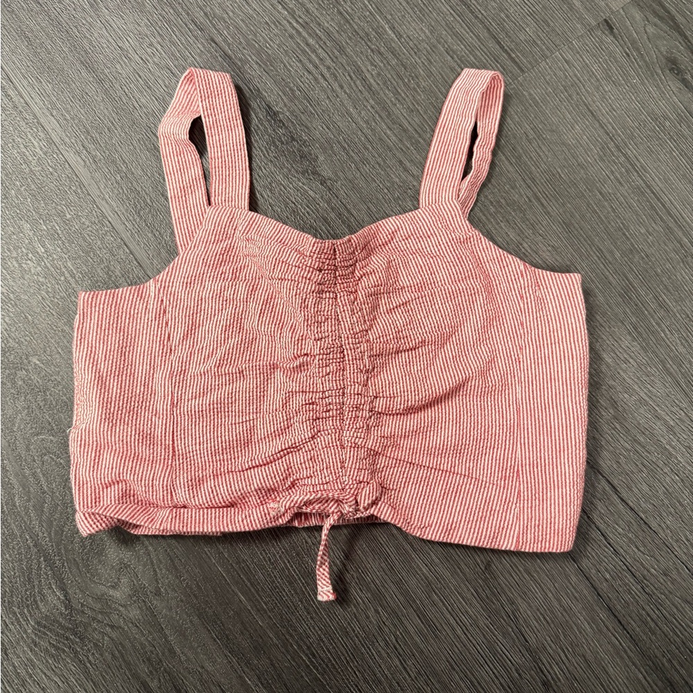 Zara Pink and White Crop Top